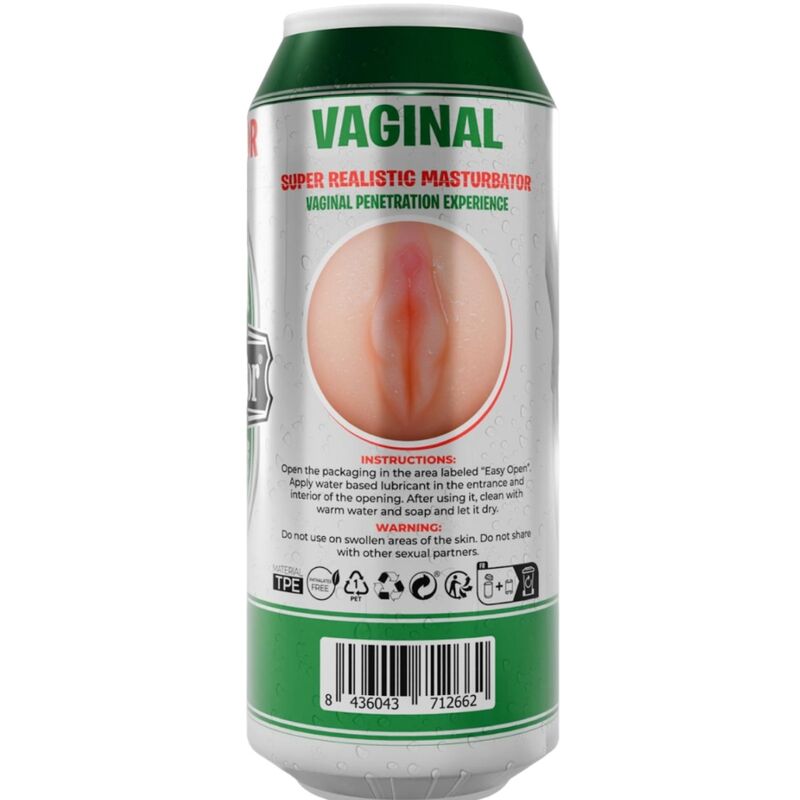 Masturbador Masculino Discreto en Forma de Lata de Cerveza