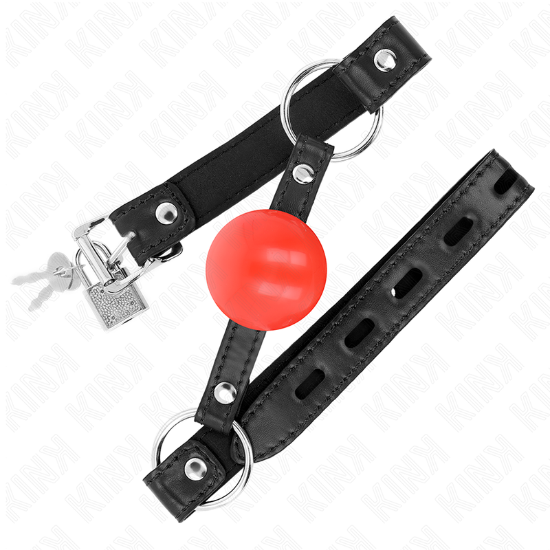 Red TPE 4cm Ball Gag with 60cm Strap