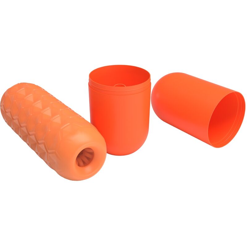Masturbador Masculino de Doble Bola - Naranja