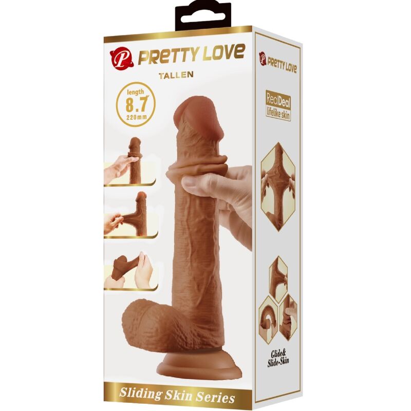 Tallen 22cm Realistic Brown Dildo
