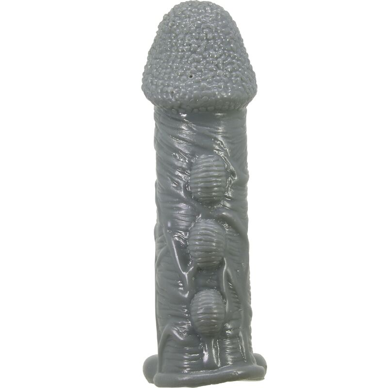 Grey Realistic Penis Enlarger Delay Sleeve