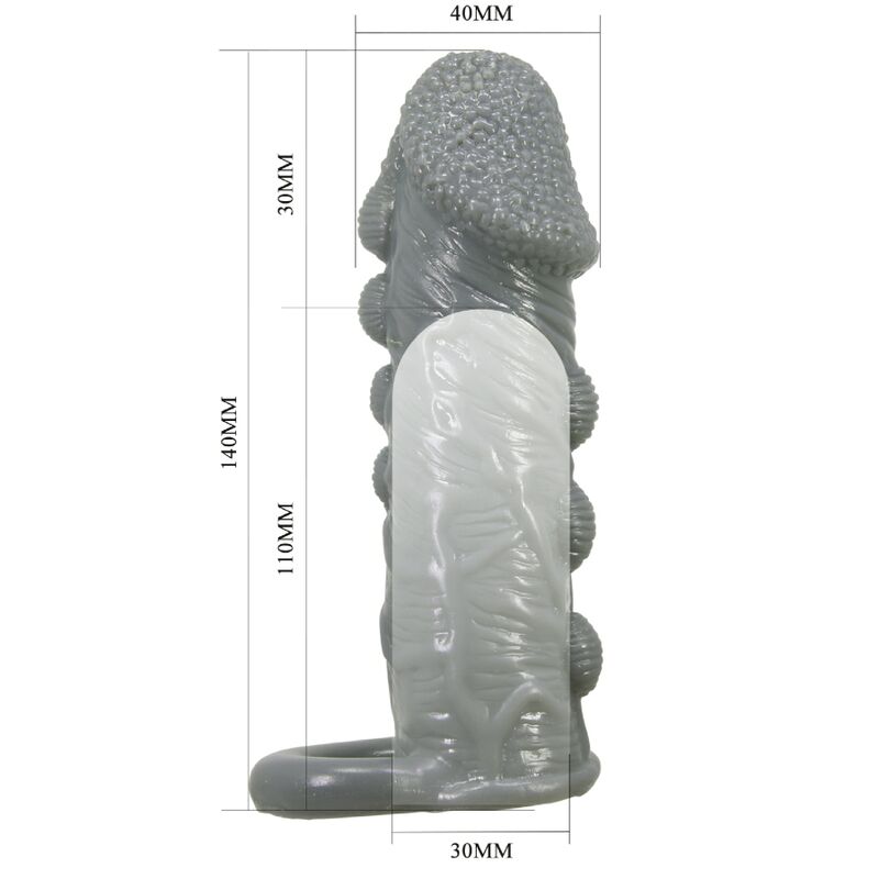 Grey Realistic Penis Enlarger Delay Sleeve
