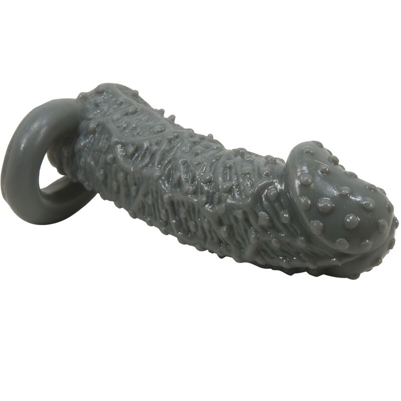 Grey Realistic Penis Enlarger Delay Sleeve