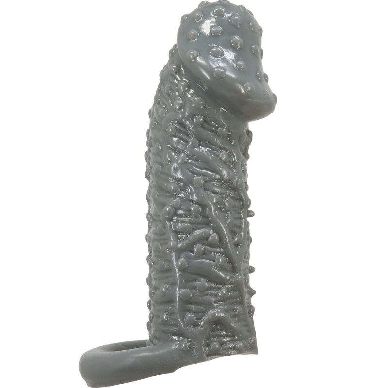 Grey Realistic Penis Enlarger Delay Sleeve