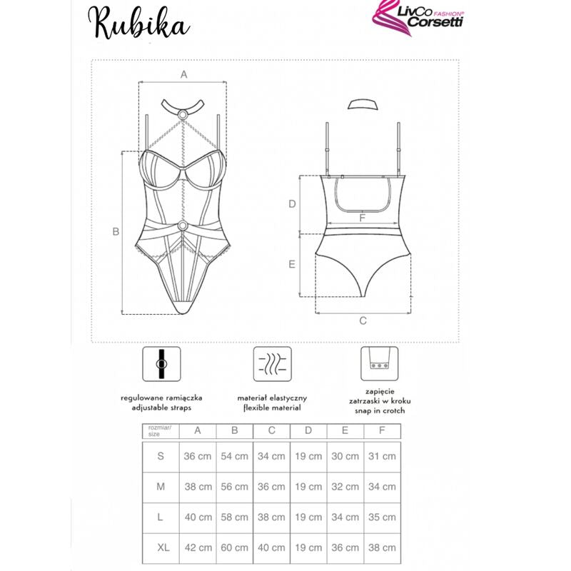 Rubika LC XG079 Black Lace Body with Choker XL
