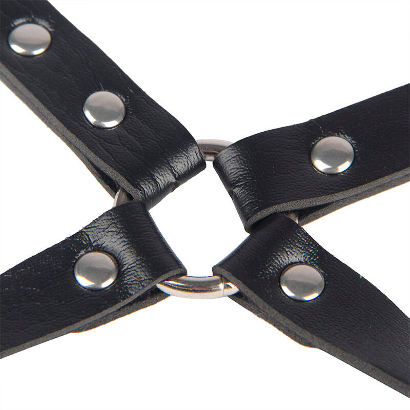 Esposas de Restricción Negras con Cinturón de Bondage