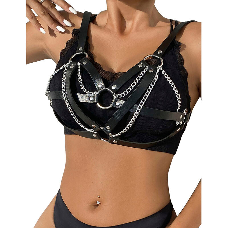 Punk Bondage Belt with Metal Buckle