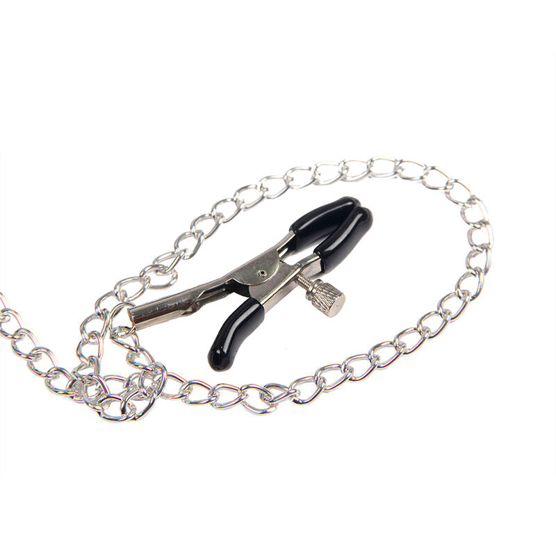 Leather Bondage Breast Clamps - Black