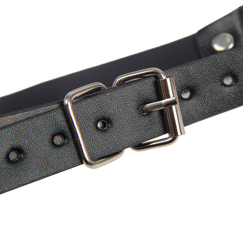 Leather Bondage Breast Clamps - Black