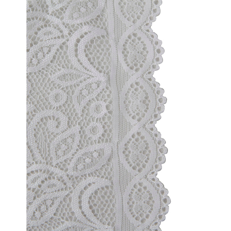 Elegant White Lace Bodysuit L/XL