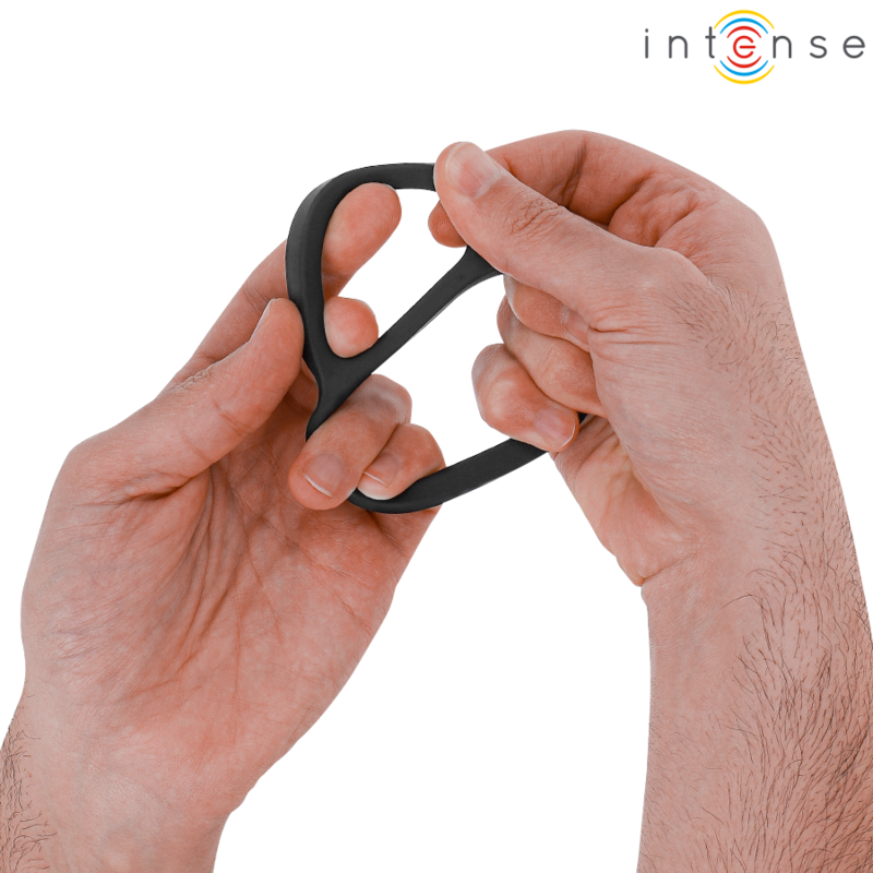Bobby Double Silicone Penis Ring - Black