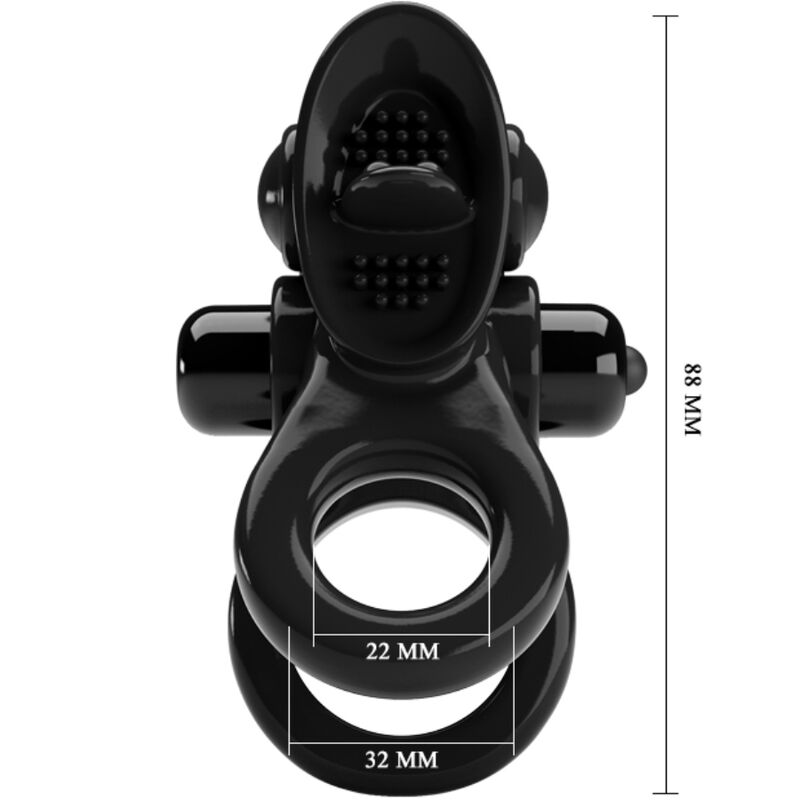 Passionate Double Vibrating Ring w/ Clitoris Stim