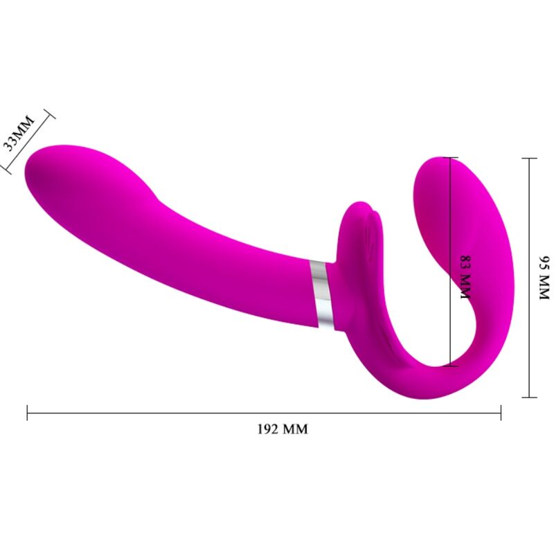 Valerie Double Strap-On Vibrator - Purple