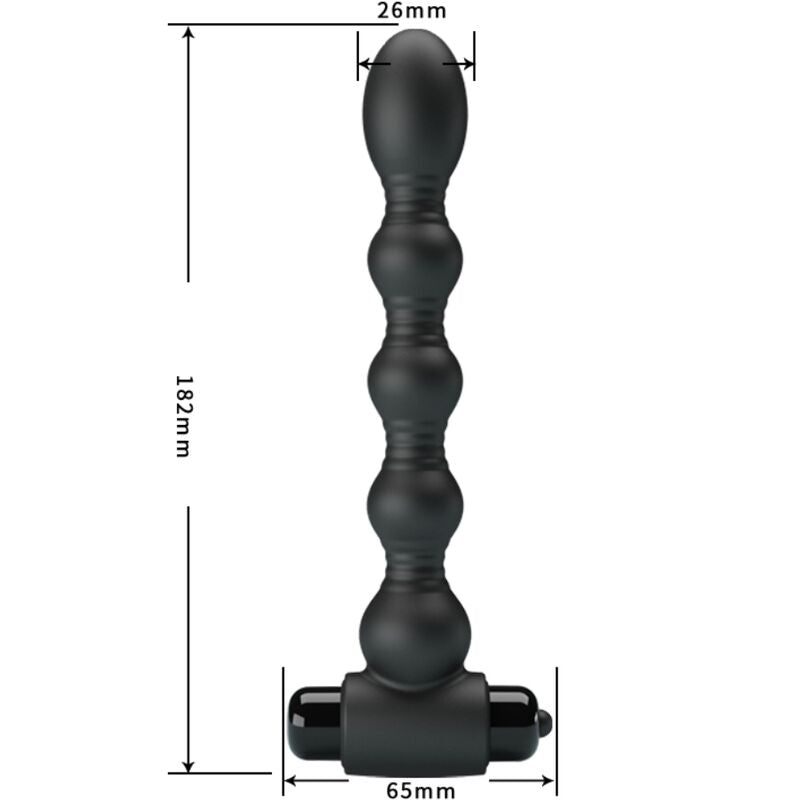 Lynn 10-Speed Silicone Anal Plug - Black
