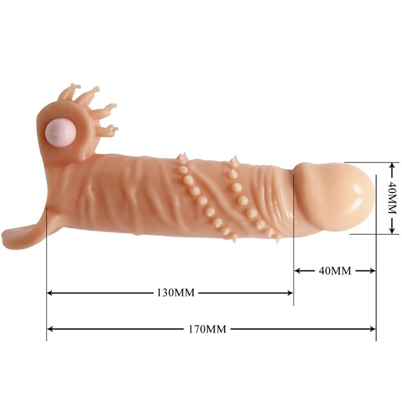 Connor Penis Sleeve with Clitoris Stimulator