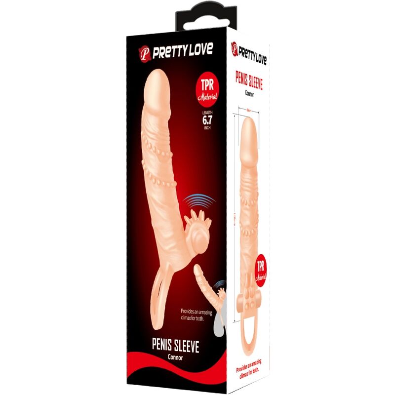 Connor Penis Sleeve with Clitoris Stimulator