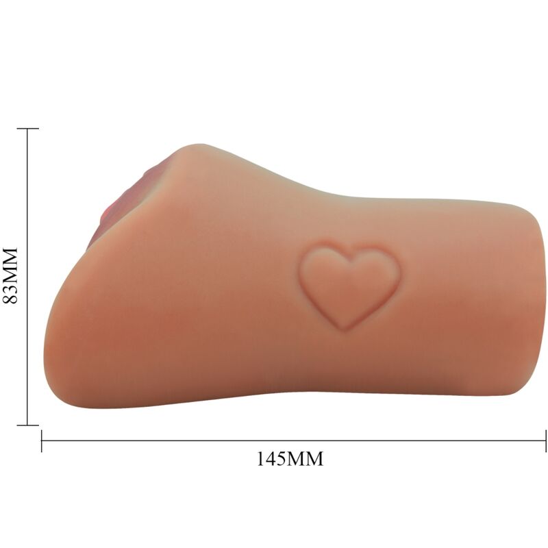 Scarlet Heart-Shaped Realistic Vagina & Anus