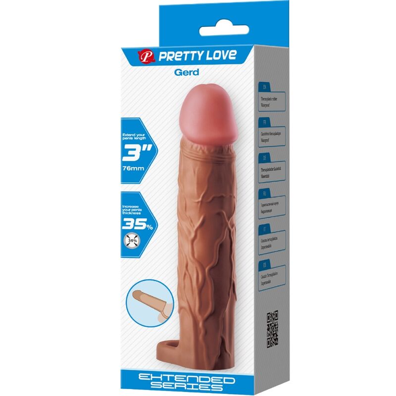 Gerd 7.6 cm Extension Penis Sleeve Mulatto