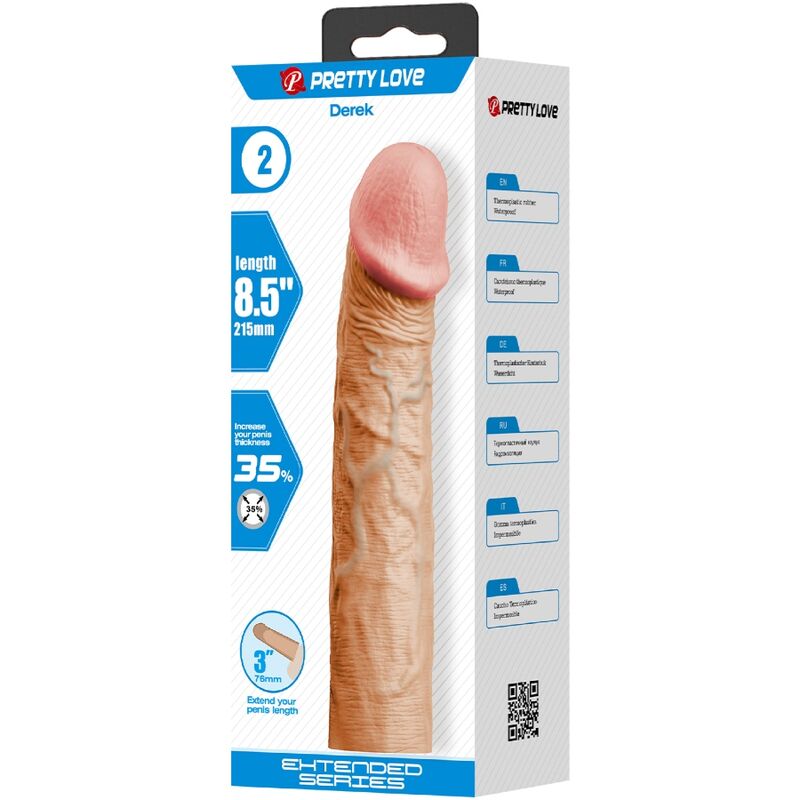 Derek Penis Sleeve Extension 7.6cm - Flesh