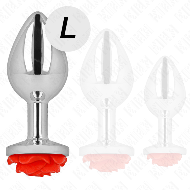 Large Rose Red Anal Plug