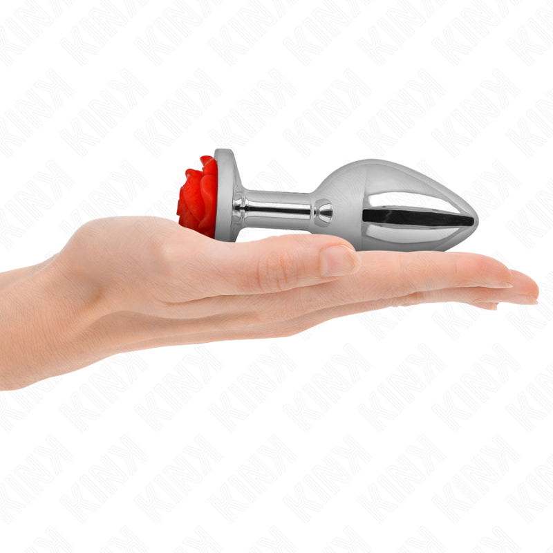 Large Rose Red Anal Plug