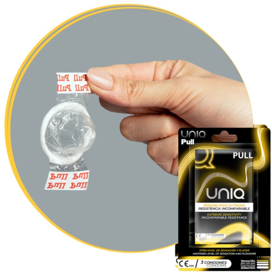 Latex-Free Condoms with Strips, 3pk