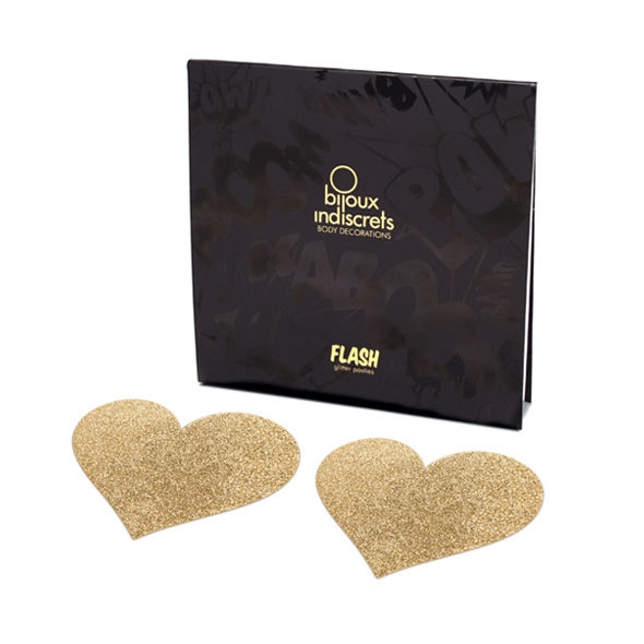 Flash Golden Heart Nipple Covers