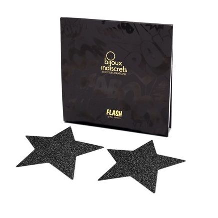 Flash Black Star Nipple Caps