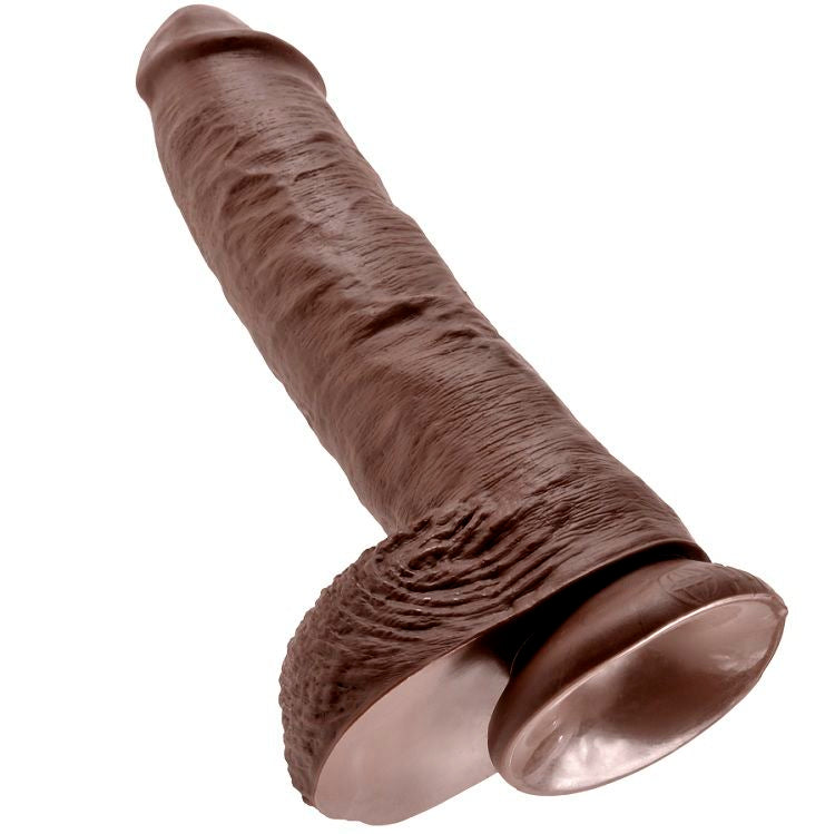 Dildo Realista Castanho de 25 cm com Testículos