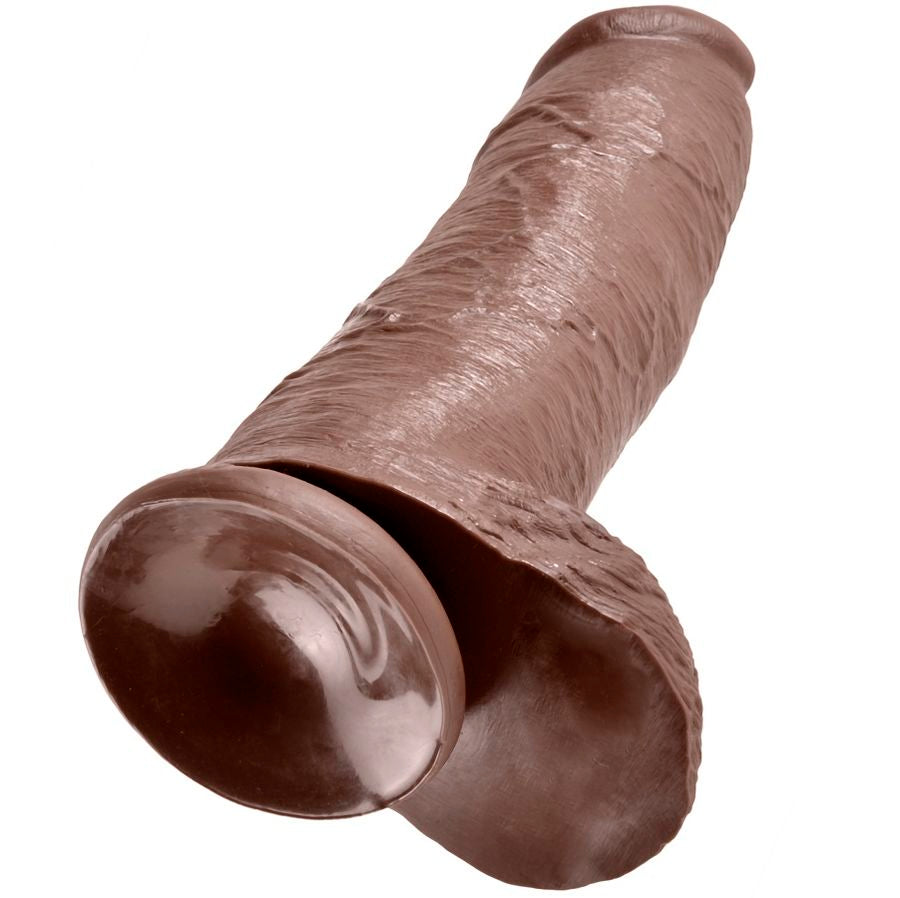 Dildo Realista Castanho de 30 cm com Testículos