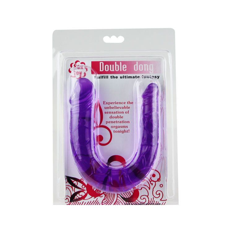 Flexible Jelly Double Dildo - Lilac