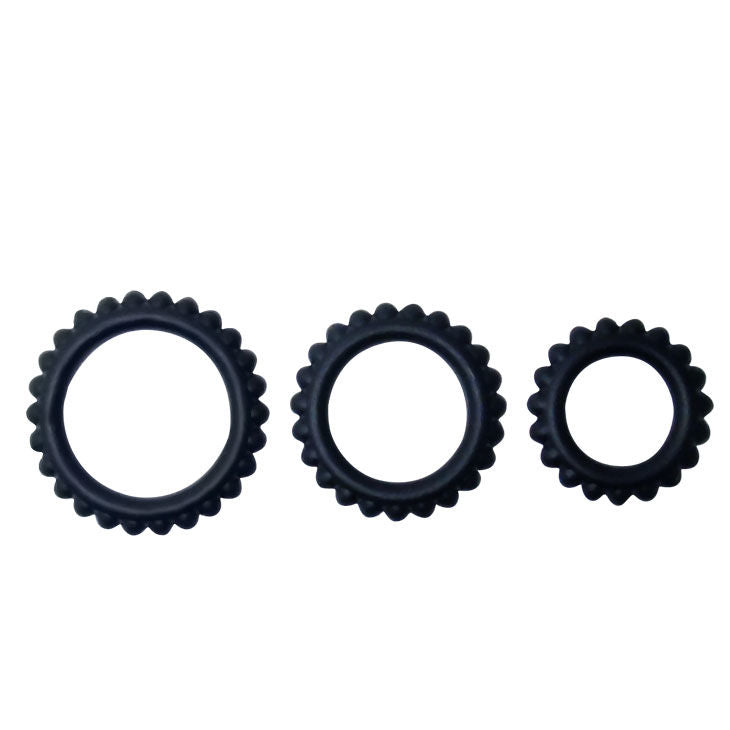 Titan 3-Piece Black Cock Ring Set
