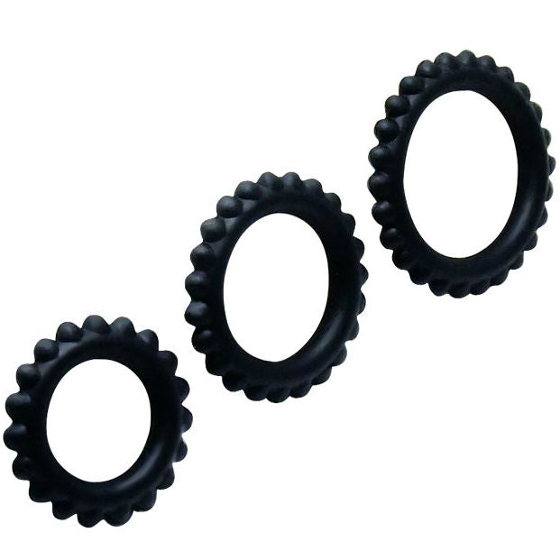 Titan 3-Piece Black Cock Ring Set