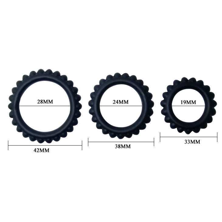 Titan 3-Piece Black Cock Ring Set