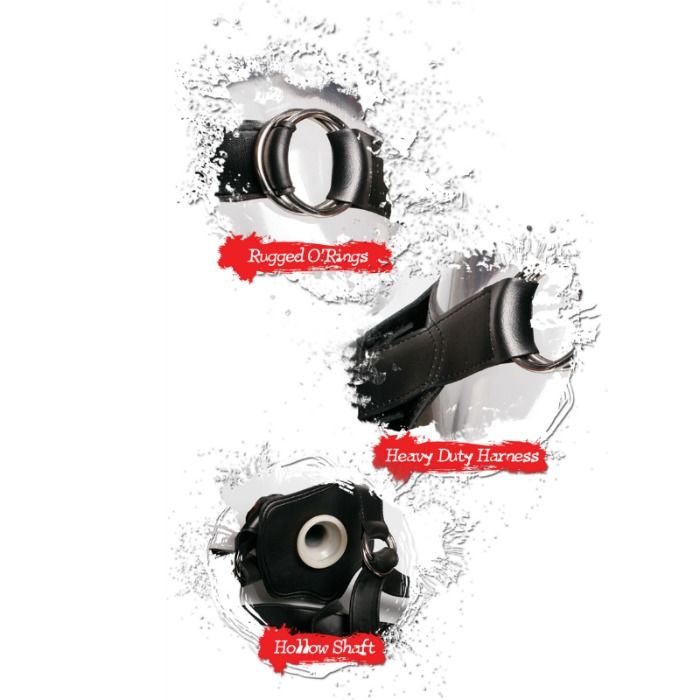 Hollow Black Strap-On Dildo