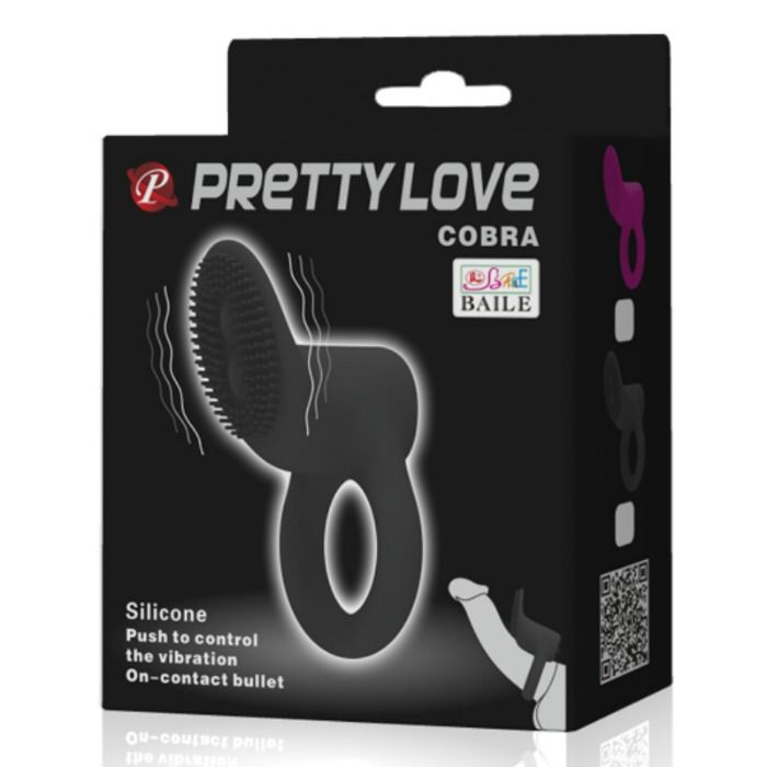 Cobra Vibrating Cock Ring - Black