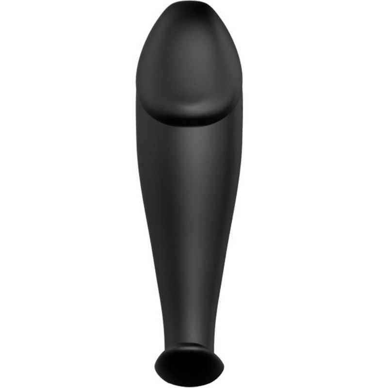 Silicone Penis-Shaped Anal Plug - Black