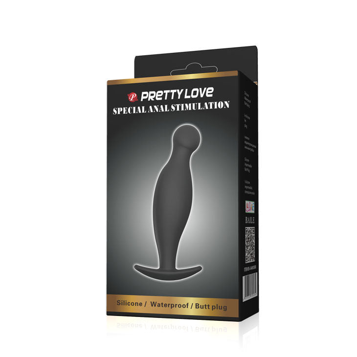 Black Silicone Anal Plug 11.7cm