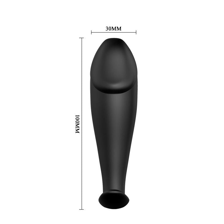 Black Vibrating Silicone Anal Plug