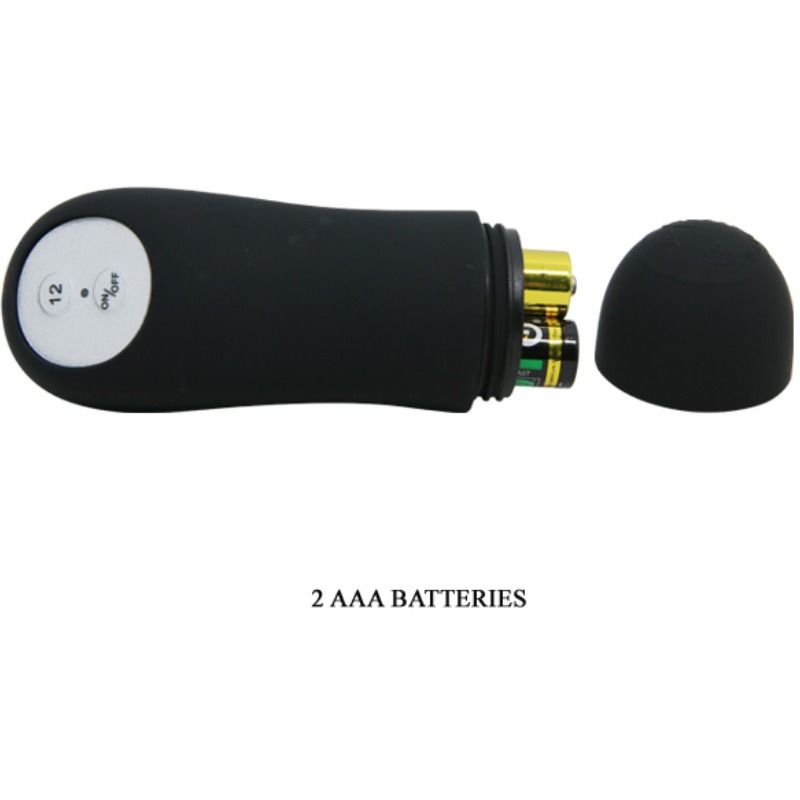 Black Vibrating Silicone Anal Plug