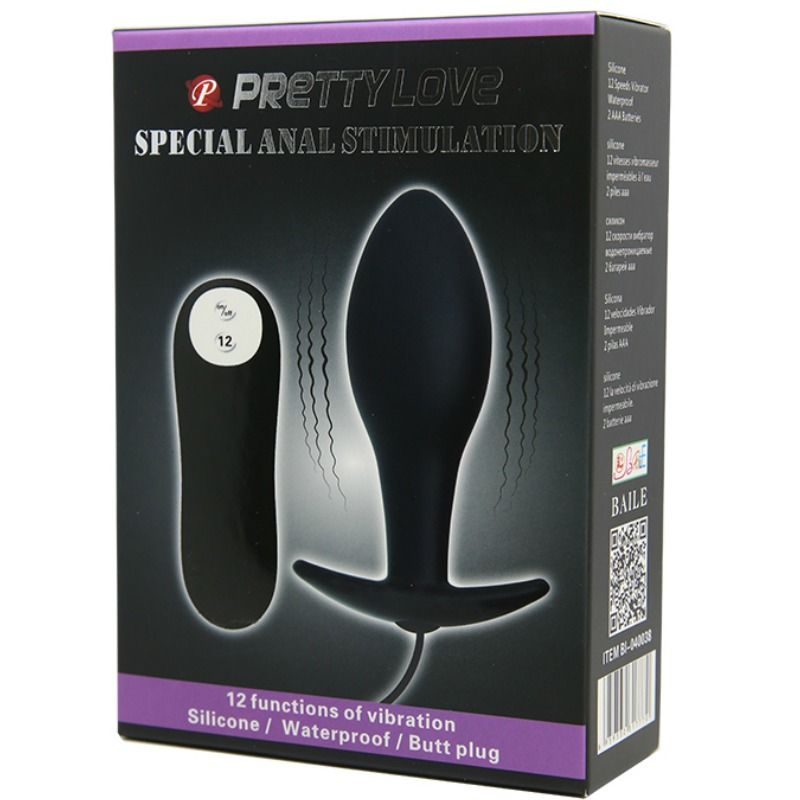 Plug Anal de Silicona con 12 Vibraciones