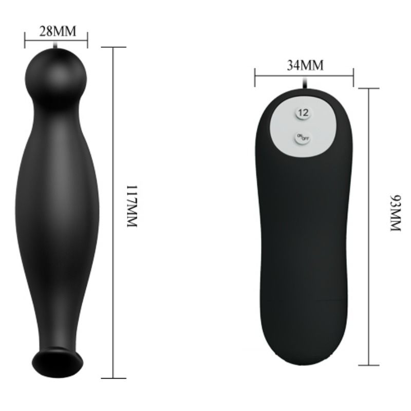 12-Mode Vibrating Silicone Anal Plug