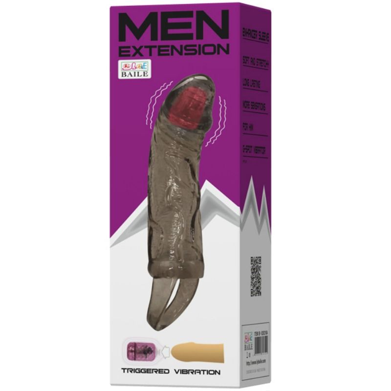 Vibrating Penis Extender Sheath with Testicle Strap
