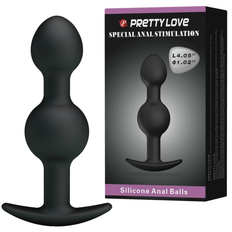 Silicone Anal Balls 10.3cm - Black