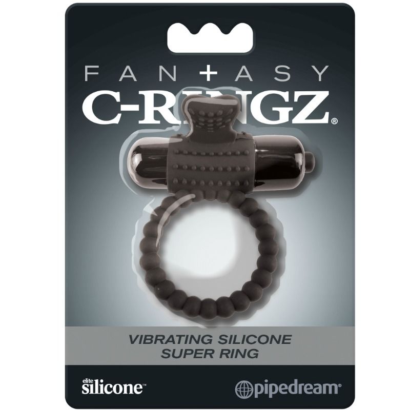 Silicone Vibrating Cock Ring - Black