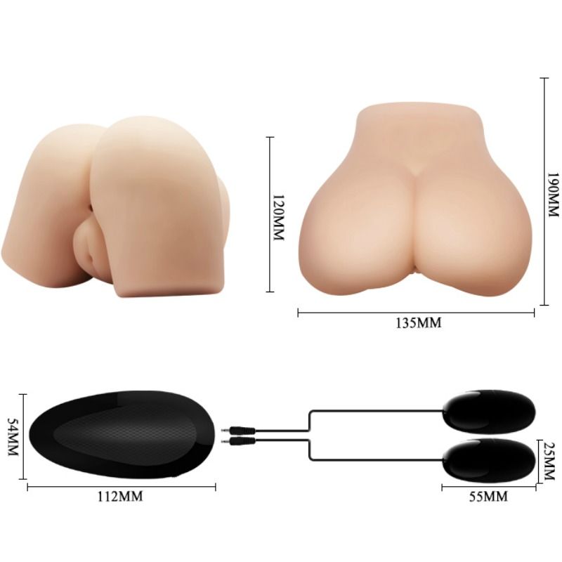 Realistic Dual-Entry Vibrating Masturbator