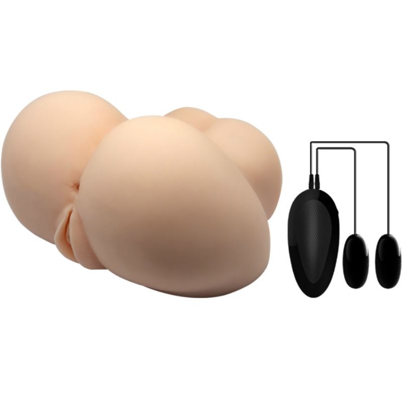 Realistic Dual Entrance Vibrating Masturbator