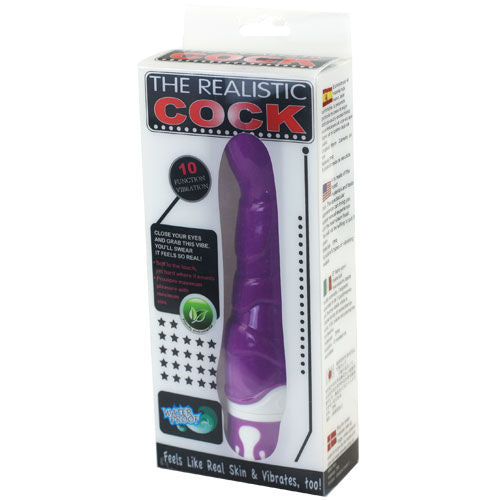 Dildo Vibratório Realista com 10 Ritmos - Violeta