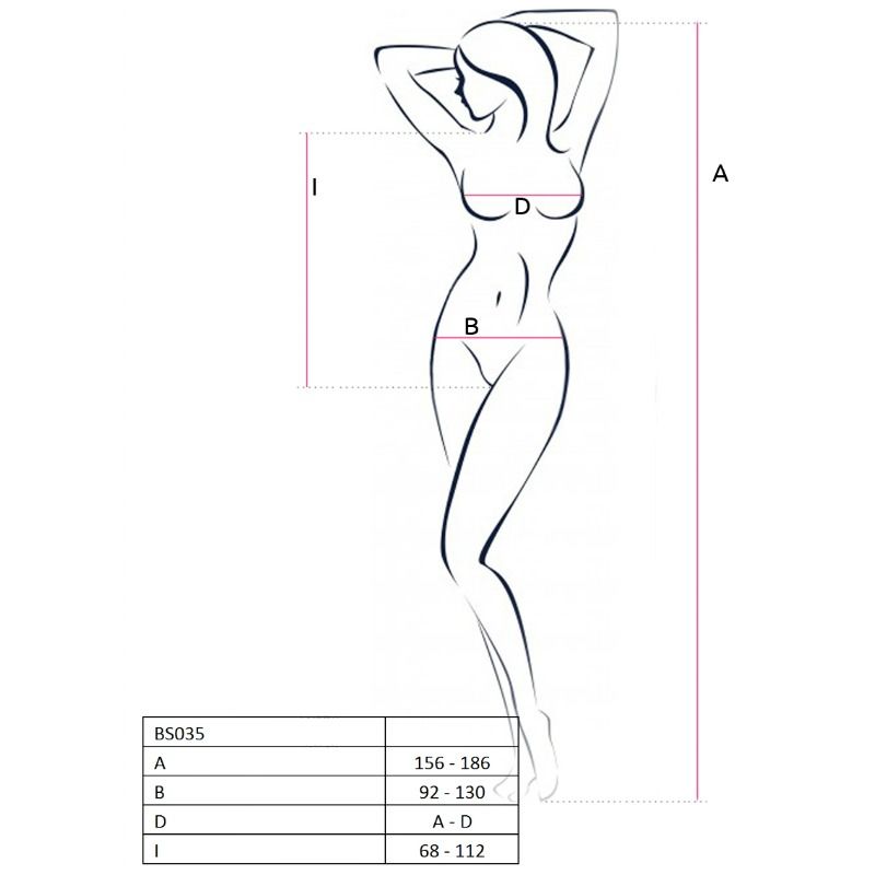 Black Mesh Bodystocking - One Size