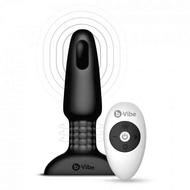 Remote Control Rimming Anal Plug 2 Black
